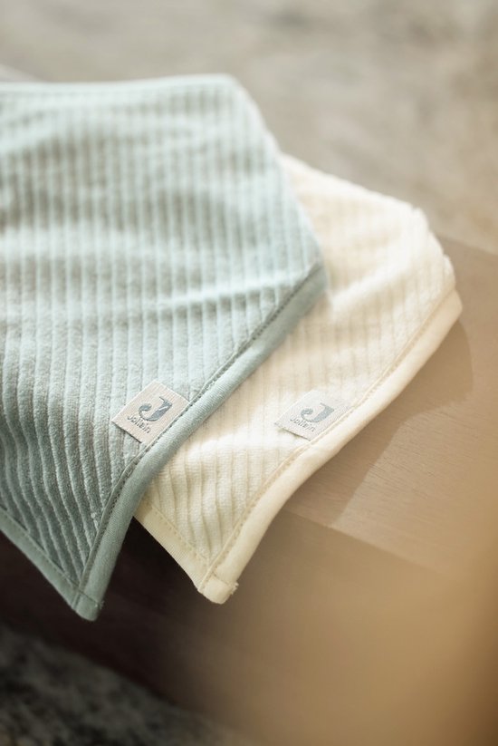 Jollein - Slab Bandana - Katoen - Slabbetjes Baby - 2 Stuks - Velvet Rib Sea Green/Ivory - 2 Stuks van Jollein — afbeelding 5