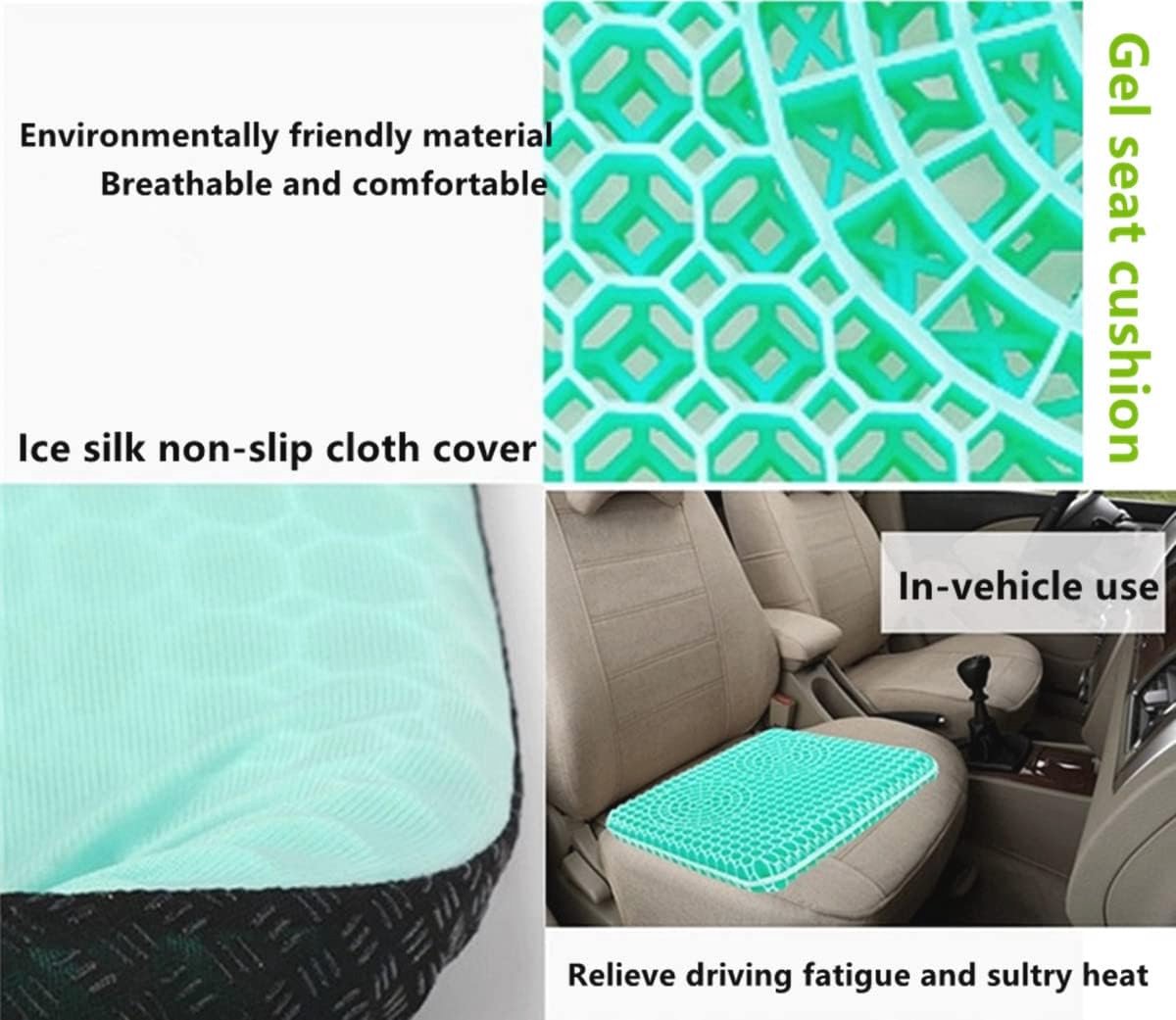 Ergonomisch Gelkussen Voor Langdurig Zitten – Opvouwbaar, Antislip En Met Afneembare Hoes (47 X 32 Cm)