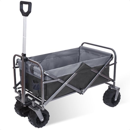 Opvouwbare Bolderkar - Multifunctionele Transportwagen voor Buiten, Tuin en Strand - 120x62x98 cm met Massieve Banden van Froggy — afbeelding 2