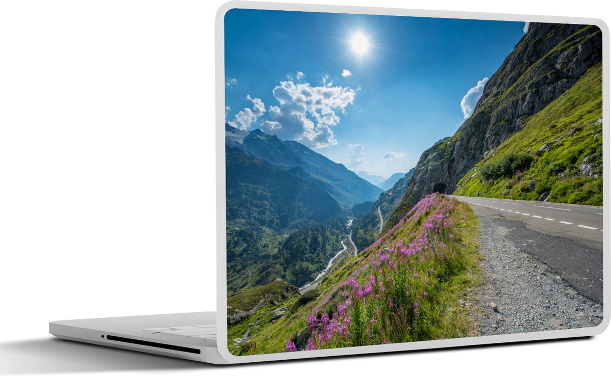 Laptop sticker - 10.1 inch - Zwitserland - Alpen - Natuur - 25x18cm - Laptopstickers - Laptop skin - Cover