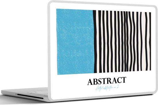 Sticker ordinateur portable - 10,1 pouces - Blauw - Zwart - Wit - Design