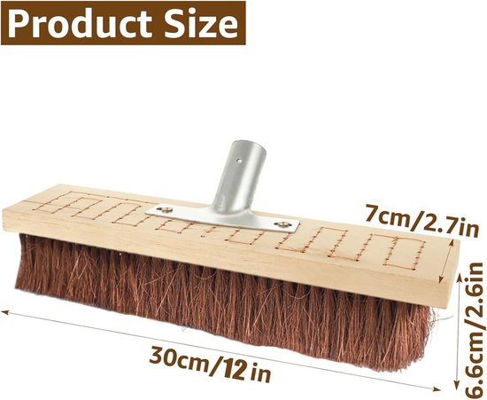 Stijve buitenbezem 30 cm - 3 stuks, perfecte reiniging voor tuin, patio en meer van Sorbo — afbeelding 2