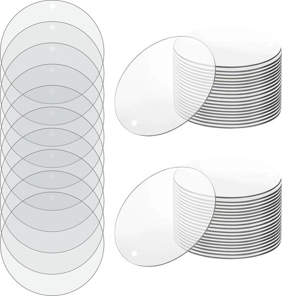 15 stuks ronde acrylplaten, ronde transparante acrylplaat, 15 cm
