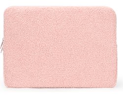 Casemania Laptop Sleeve - Roze - Teddy Sleeve Bag - Laptophoes & Tablet Hoesje Geschikt voor 15 tot 16 inch