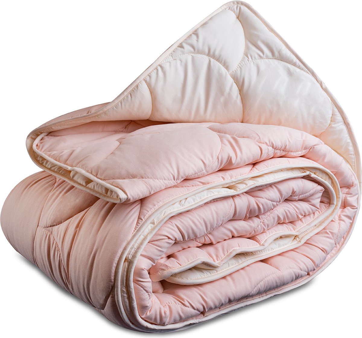 Microvezel Dekbed Eazy Crème/pink - 240x200 cm