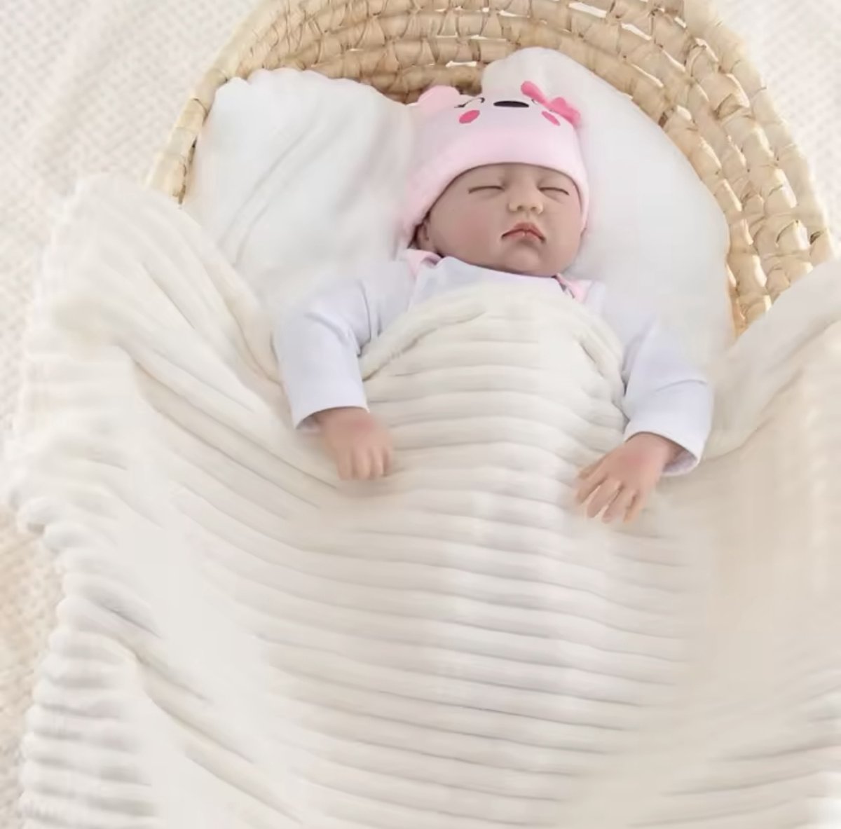 Baby dekentje - Fleece baby deken - Boxkleed baby - Fleece deken - Inbaken baby deken - Wieg deken - Ledikant deken