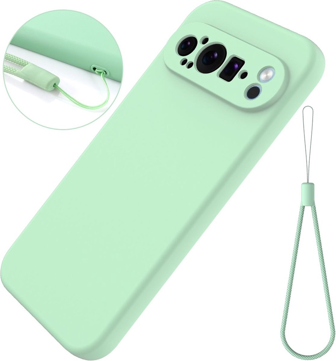 Mobigear Hoesje geschikt voor Google Pixel 9 Pro XL Telefoonhoesje Flexibel TPU | Mobigear Colors Backcover | Pixel 9 Pro XL Case | Back Cover - Groen