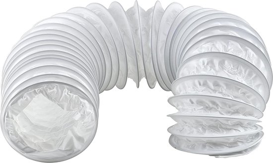 Steinberg14 Afvoerslang, wit, 100 mm / 3 m, pvc, flexibele slang voor airconditioning, afzuigkap, droger