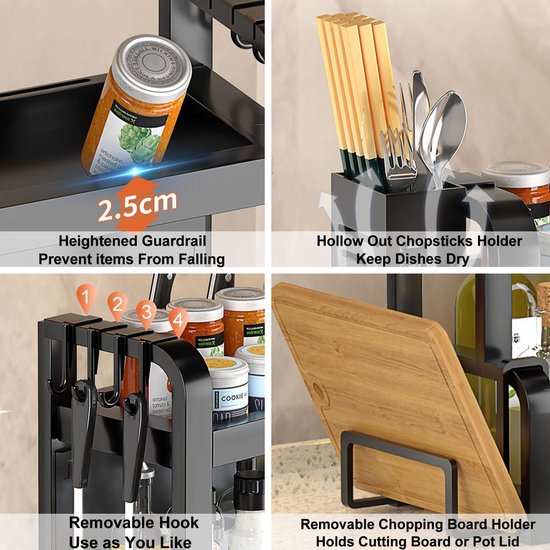 1pc étagère rangement cuisine porte planche à découper en - France 1pc étagère rangement cuisine porte planche à découper en - France