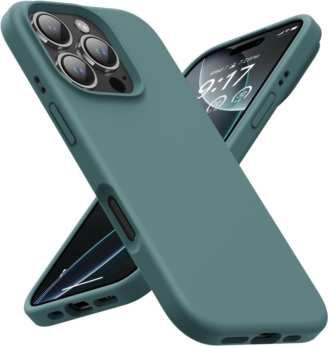 Arara Hoesje Geschikt voor iPhone 16 Pro Hoesje Siliconen - liquid Backcover - Groen