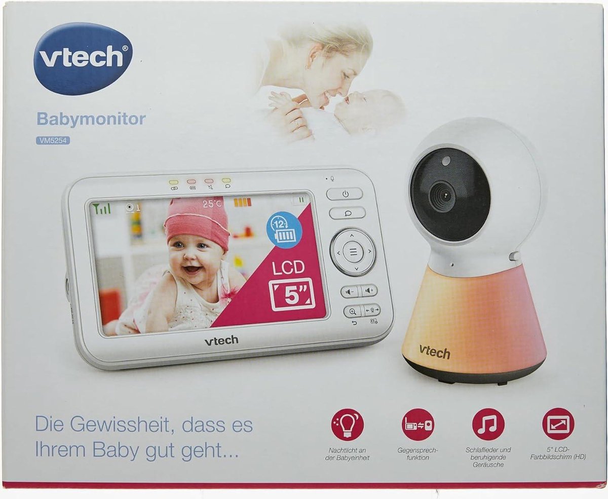 VTech VM5254 Moniteur vidéo pour bébé, écran de 5, veilleuse VTech VM5254 Moniteur vidéo pour bébé, écran de 5, veilleuse