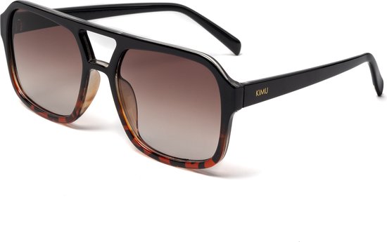 Long Keeper Retro pilotenzonnebril, voor heren en dames, vierkante