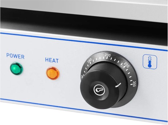 Elektrische grillplaat - 550 x 350 mm - Flat - 3,000 W - Royal Catering — afbeelding 4