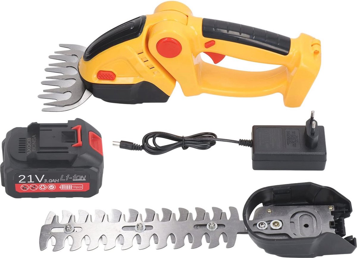 Draadloze 2-in-1 heggenschaar en grastrimmer 21 V met lithium-ion accu