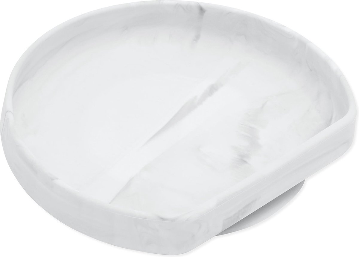 Goedkoopste Bumkins - Siliconen bord met zuignap - Marmer