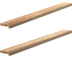 vidaXL - Vensterbanken - 2 - st - onbehandeld - 160x15x2 - cm - massief - eikenhout