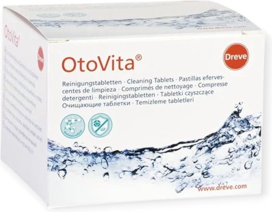 OtoVita reinigingstabletten hoortoestellen en oorstukjes – antimicrobiële reiniging