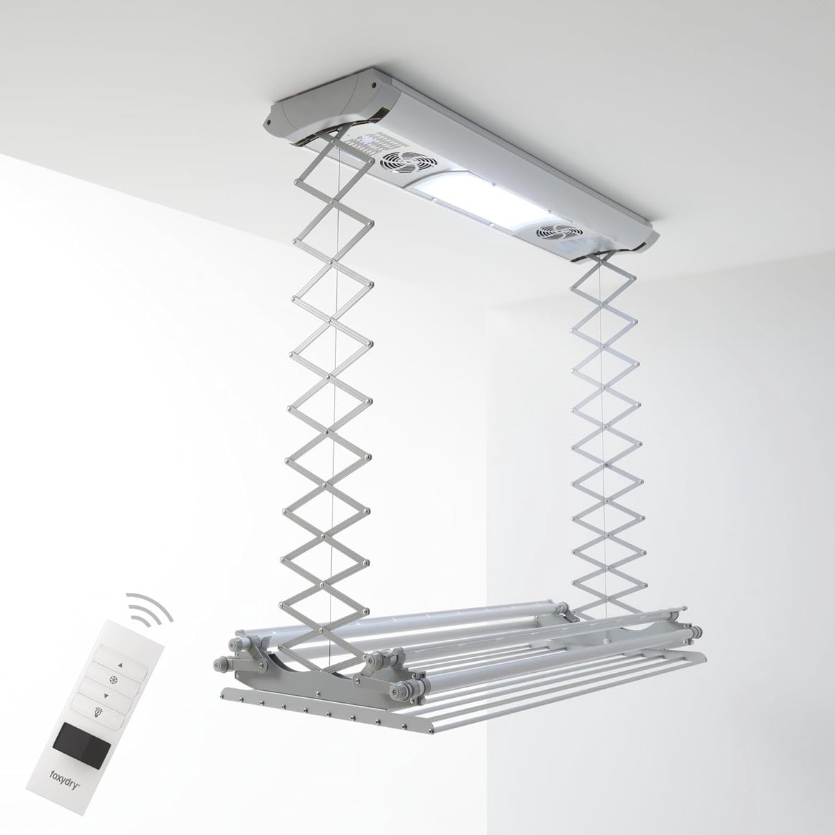 Goedkoopste Ruimtebesparend Elektrisch Muur- en Plafonddroogrek met Afstandsbediening