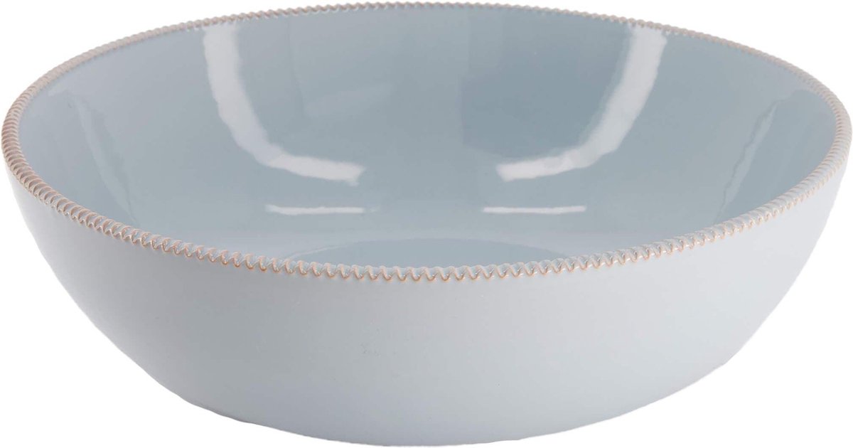 Enza Fasano  - Saladekom Pizzolato Powder Blue 28cm - Saladekommen