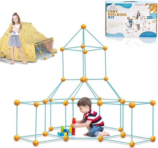 Bouwpakket voor Kinderen - Creëer Je Eigen Tent - Speelgoed Bouwset met 90 Delen