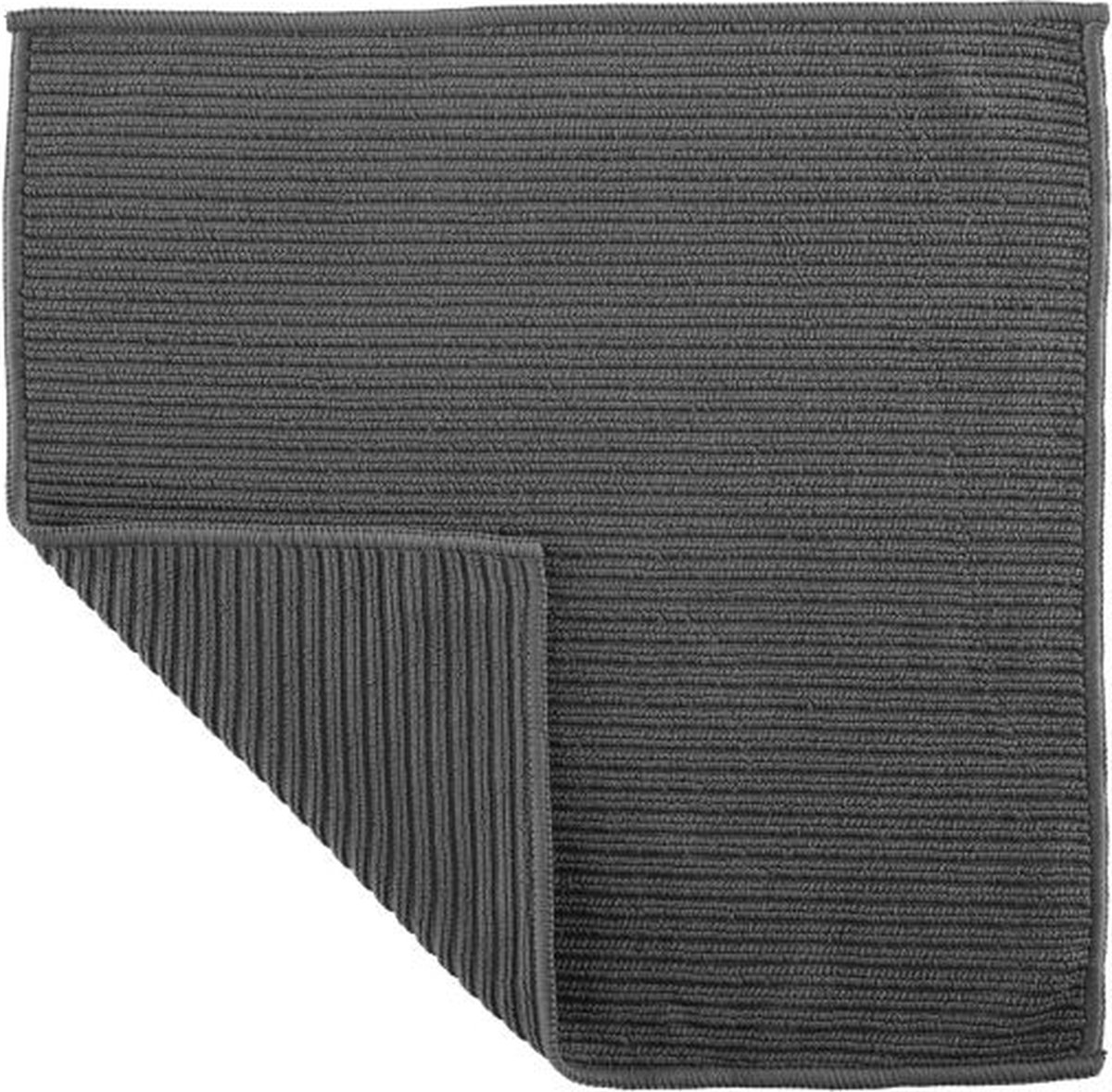 Vaatdoek RIB - SET/2 - microvezel - 30x30 cm, donkergrijs