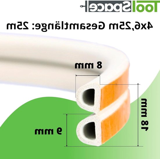 Bande D'étanchéité Autocollante Pour Portes - Joint De Fenêtre Joint En Joint En Caoutchouc Anti Collision Insonorise Etanche Et Anti Poussiere 12mm X 6mm X 2m 88407792