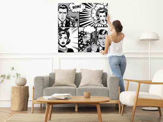 pop-art-zwart-wit-schilderij-monochrome-meesterwerk-hedendaagse