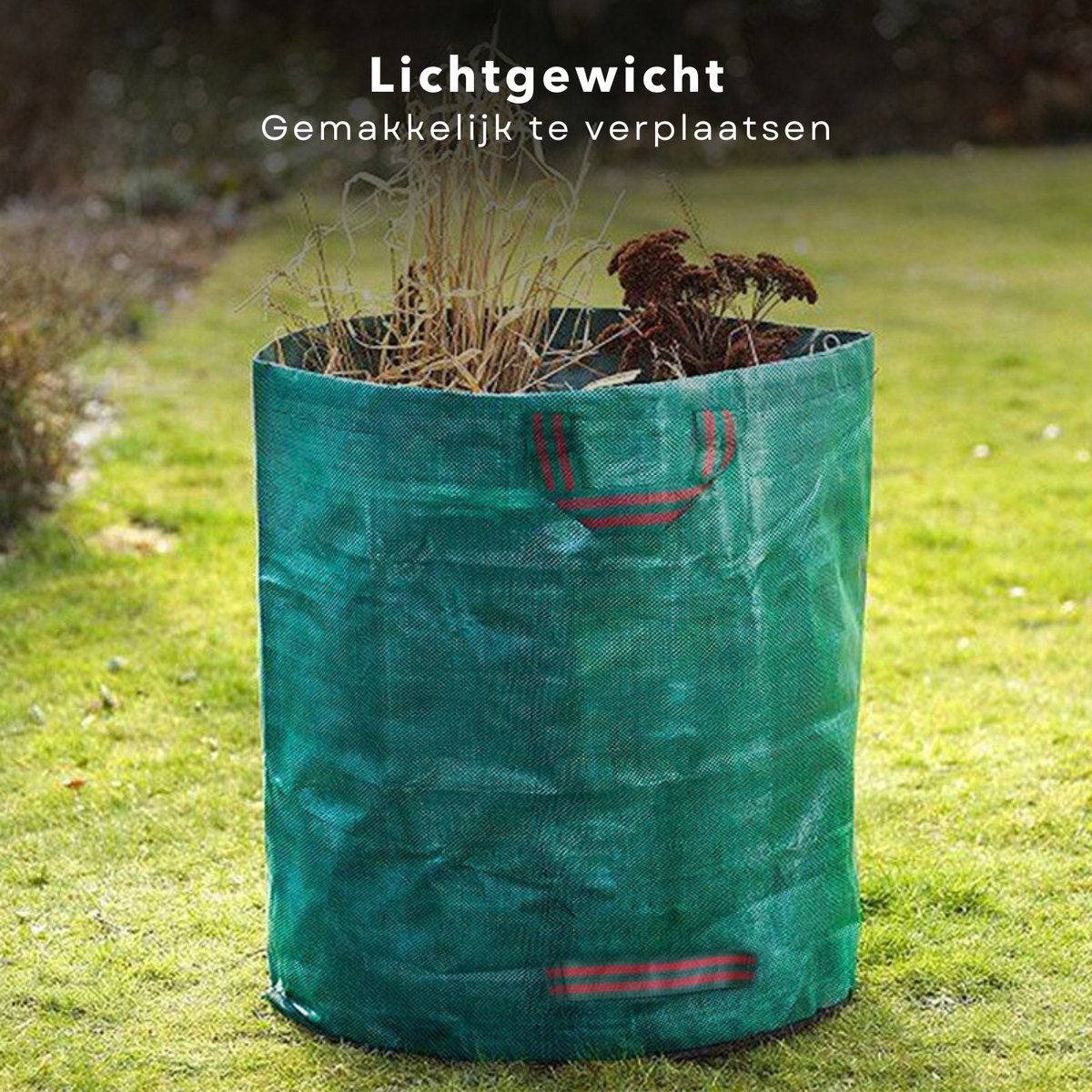 Opvouwbare Tuinafvalzak 125L - Opvouwbare afvalzak - Afvalzakken - Prullenbak - Tuinzak - Wasmand - Bladzakken - Grote Zak met Hengsels - 50x60cm - Duurzaam en Handig - Inclusief EBOOK — cadeau in Cadeau-ideeën - foto 2