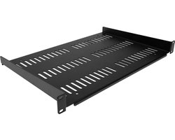 Universele Geventileerde 1U Rack Shelf - 19 inch Server Rack Plank-Lade voor AV-Data-Netwerk Apparatuur – Cantilever – Max. 25kg - Diepte 30 cm