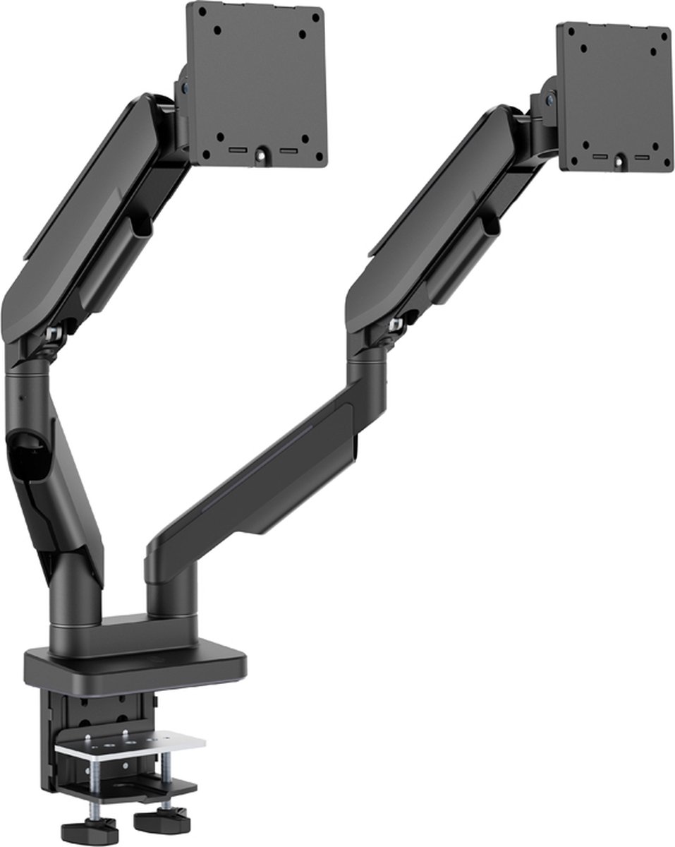 Bol.com GAME HERO® Monitor arm 2 Schermen - Monitorbeugel - Monitorarm - Geschikt voor 17-34 inch (20kg) - Zwart aanbieding