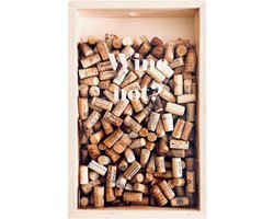 Proostbox Wit - Wine Not? - 50x32cm - Handgemaakte Kurkbox | Wijn cadeau | Wijn Kurkhouder | Wijnkurk bewaardoos