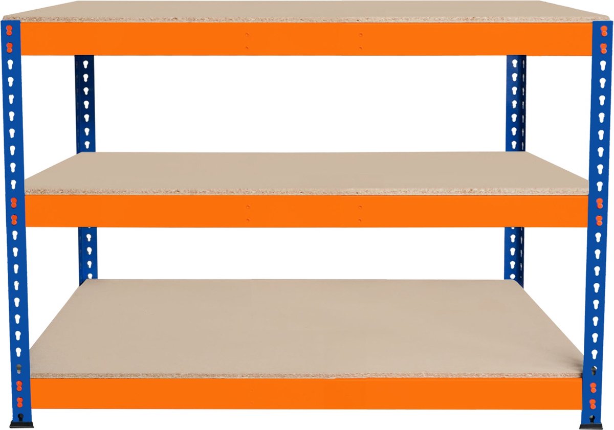 Werkbank met 3 Planken S-Rax - Werkstation 300 kg - 120x60x90cm