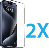 2x Full Cover Screenprotector Geschikt voor: iPhone 16 Pro Max - Screen protector - volledige glas - bescherming - beschermglas - ZT Accessoires