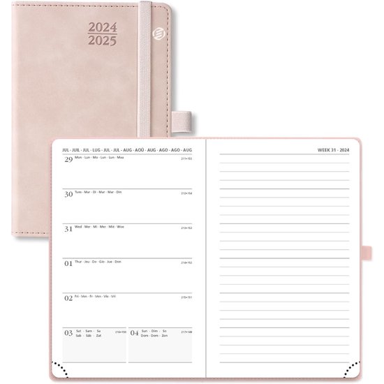 Legami Medium weekplanner met notitieboek 2026, Cherry Bomb, 12 maanden