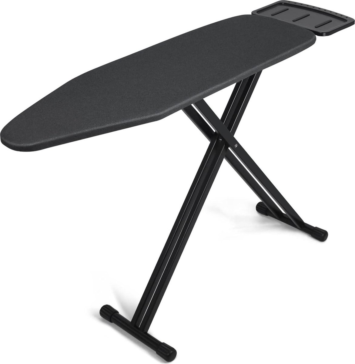 Compacte Inklapbare Strijkplank in Hoogte Verstelbaar Hittebestendige Hoes Zwart 34 x 109 cm