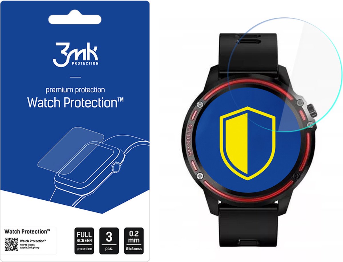 Watchmark L8 - 3mk Watch Protection v. FlexibleGlass Lite