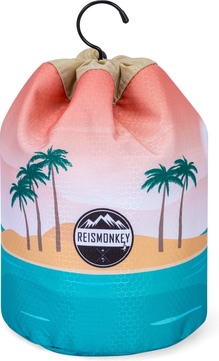 Reis toilettas met haak 360 Island - Reismonkey - Hangend met draaibare haak - Waterafstotend - Licht en compact - Dames