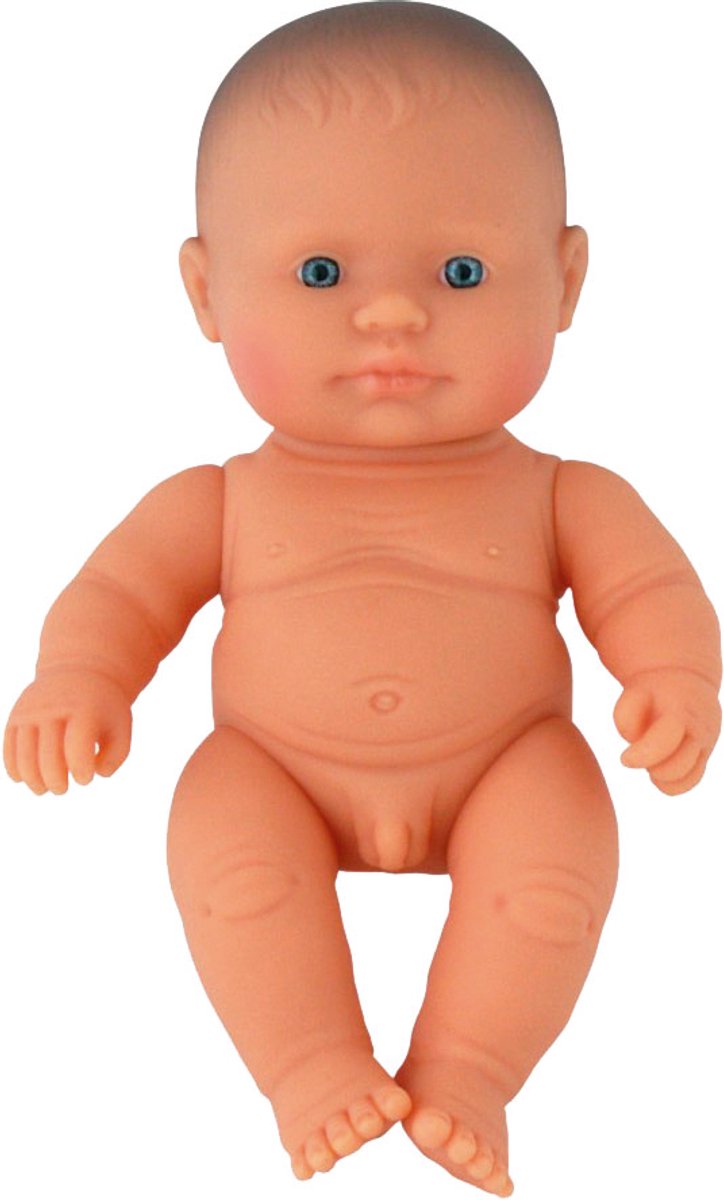 ML Poppen: BABYPOP EUROPESE JONGEN 21cm, met vanillegeur, waterdicht, anatomisch correct, in vinyl, in geschenk doos. Made in Spain, 10m+
