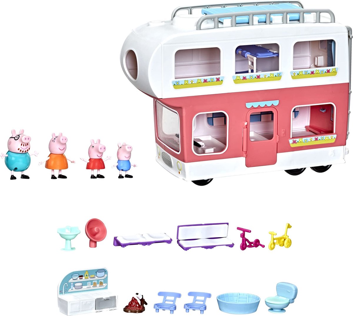 Deluxe Campervan Pig Transforming Campervan Peppa Pigs Campervan
