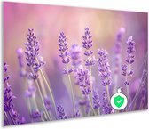 Lavendel poster - Plant muurdecoratie - Poster Bij - Muurdecoratie klassiek - Poster slaapkamer - Woonaccessoires poster 60x40 cm