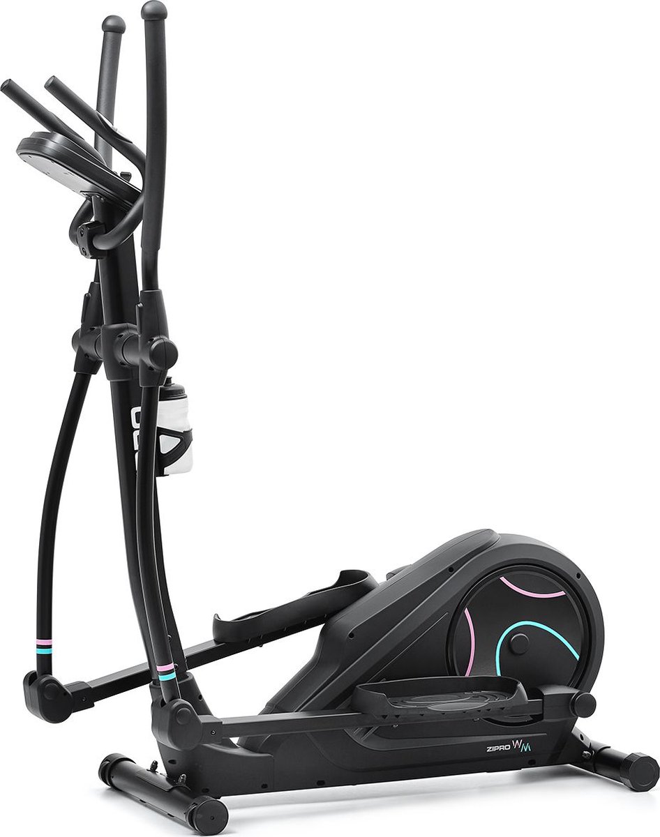 Afbeelding 2 van Zipro Heat WM Elektromagnetische Crosstrainer, Hartslagsensoren, Gemakkelijk te transporteren, Antislippedalen, Flessenhouder, Homegym, Stabiele structuur, Max. gebruikersgewicht 150 kg, zwart en roze