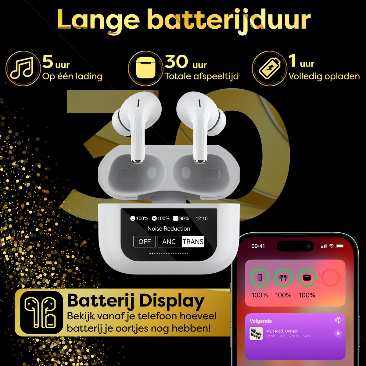 In-Ear Draadloze Oordopjes met Touch Display - Geschikt voor iPhone Oortjes - Nieuwe Bluetooth 5.4 - Noise Cancelling - Oortjes Draadloos - Originele Wireless EarBuds - Phreeze TWS9 Pro – foto 8