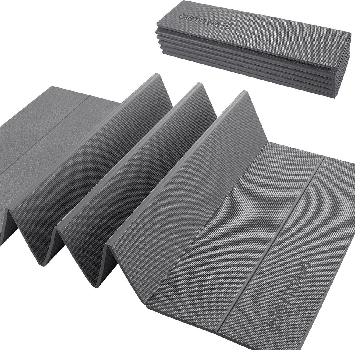 Yoga mat opvouwbare TPE-yogamat - antislip yoga mat - dik 8 mm - sportmat - fitnessmat - antislip - groot 183 x 61 cm - gymnastiekmat - voor buiten en thuis - trainingsmat voor yoga