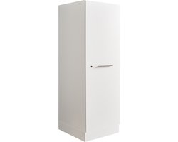 Interiax WASHWALL 'Mary' Wasmachine Opbergkast Wit - Met 3 Legplanken - 162x50x67.5 cm