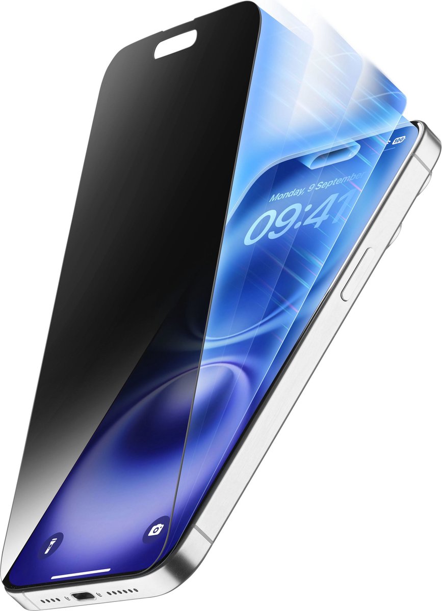Cellularline - Privacy Screenprotector - Geschikt voor Apple iPhone 16