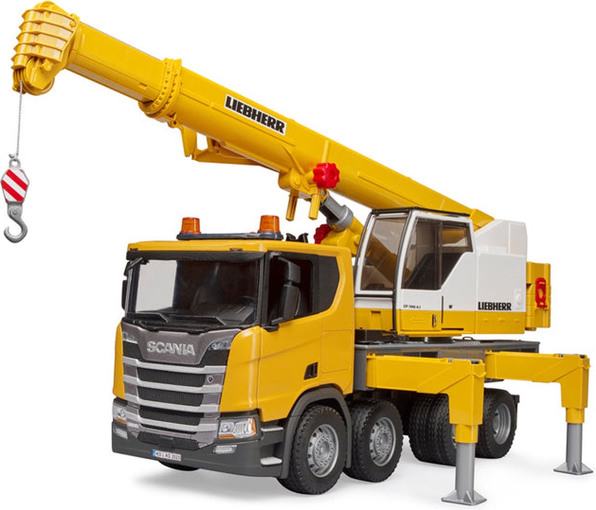 Bruder 3571 Vrachtwagen Scania 560R Liebherr kraan met truck — afbeelding 16