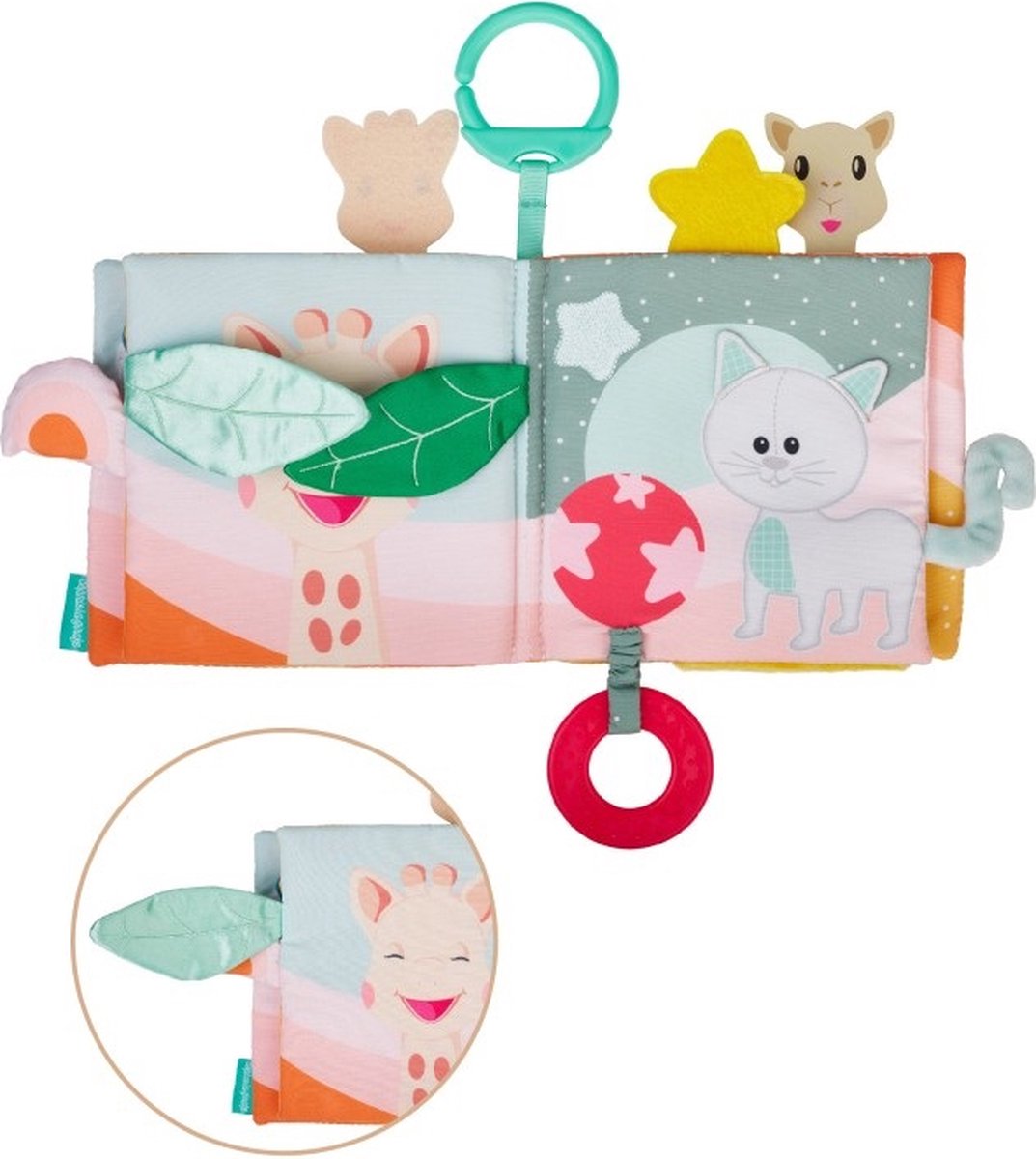 Sophie de giraf Ontdekboekje - Babyboekje - Baby boek - Baby speelgoed - Kraamcadeau - Babyshower cadeau - Vanaf 3 maanden - 26x25x4 cm — afbeelding 6