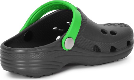 Ladeheid Clogs Kinderen - Tuinschoenen - Lichte - Kinderschoenen - Meisjes - Jongens - Grijs/Groen - 28/29 - LA-CA-FTKIDS