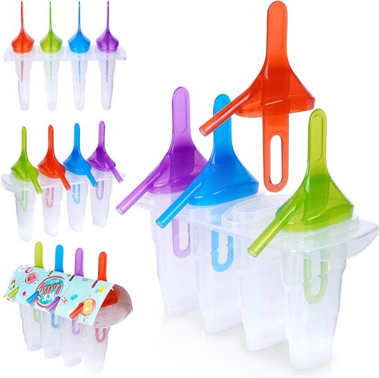 Perow ijsvormen Calippo - 6 Stuks - BPA en Chemicaliën Vrij