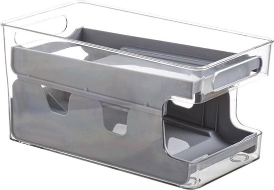 QualitéCuisine Koelkast Organizer - 4 Stuks Plastic Opslagbakjes